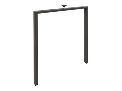 Mesa de comedor extensible de madera Ribo-Color Blanco-Base y soporte con ruedas-Alargaderas -Ancho extensible