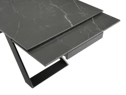 Mesa de comedor extensible de cerámica y metal - Negro - XERENA de Pascal MORABITO