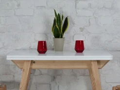 Mesa de comedor extensible 90 x 65 cm Envelope Blanca