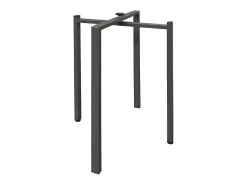 Mesa de comedor extensible de madera Kristo patas en V-Color Natural-Base y soporte con ruedas-5 alargaderas finas-Ancho extensible