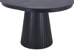 Mesa de comedor extensible de 4 a 10 personas chapa de fresno - Negro - LATSURY