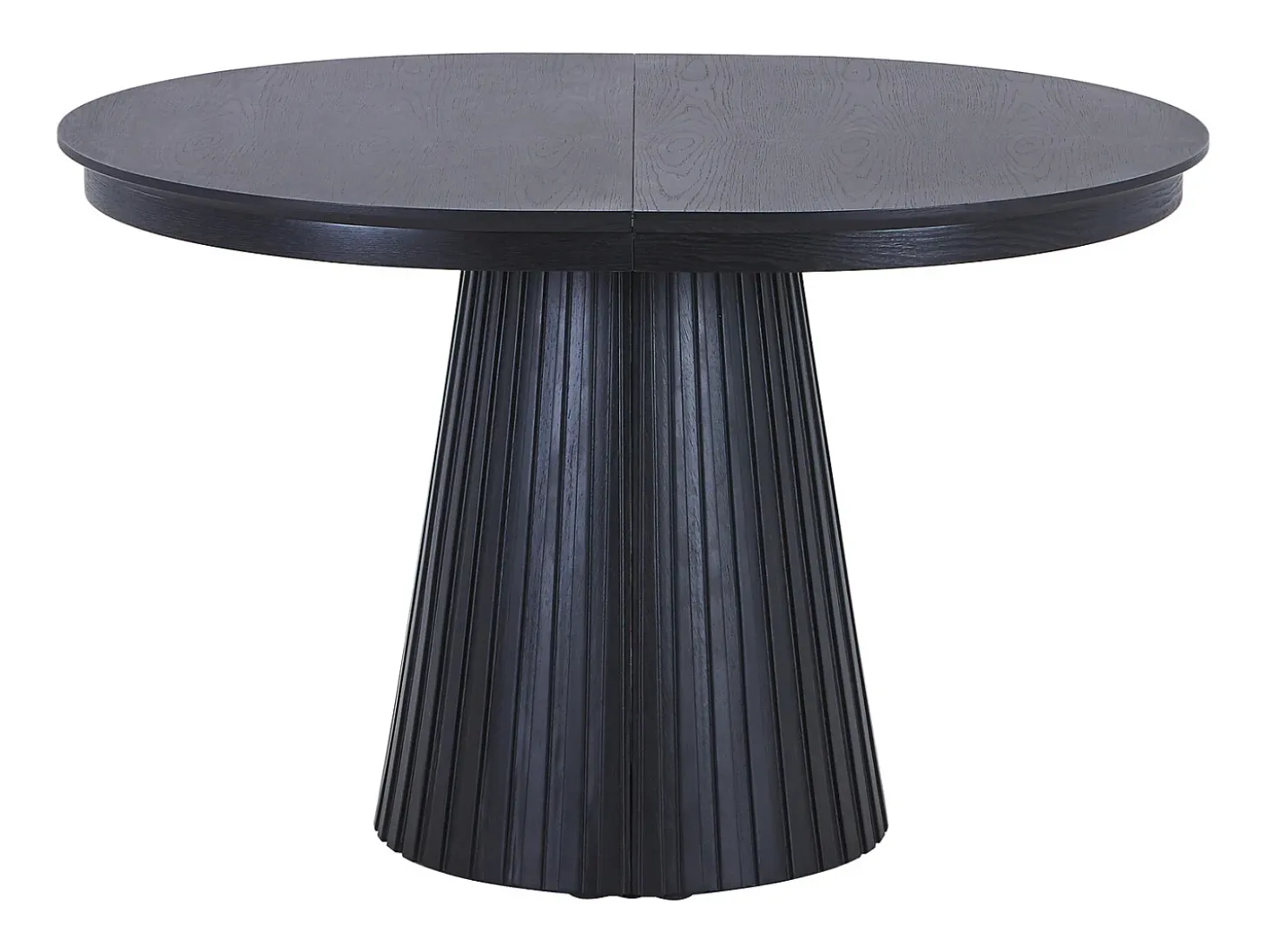 Mesa de comedor extensible de 4 a 10 personas chapa de fresno - Negro - LATSURY