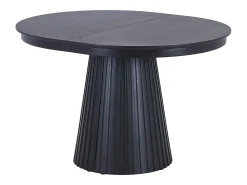 Mesa de comedor extensible de 4 a 10 personas chapa de fresno - Negro - LATSURY