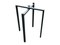 Mesa de comedor extensible Flavio-Color Marrón-Soporte 4 pies-5 alargaderas finas-Ancho extensible