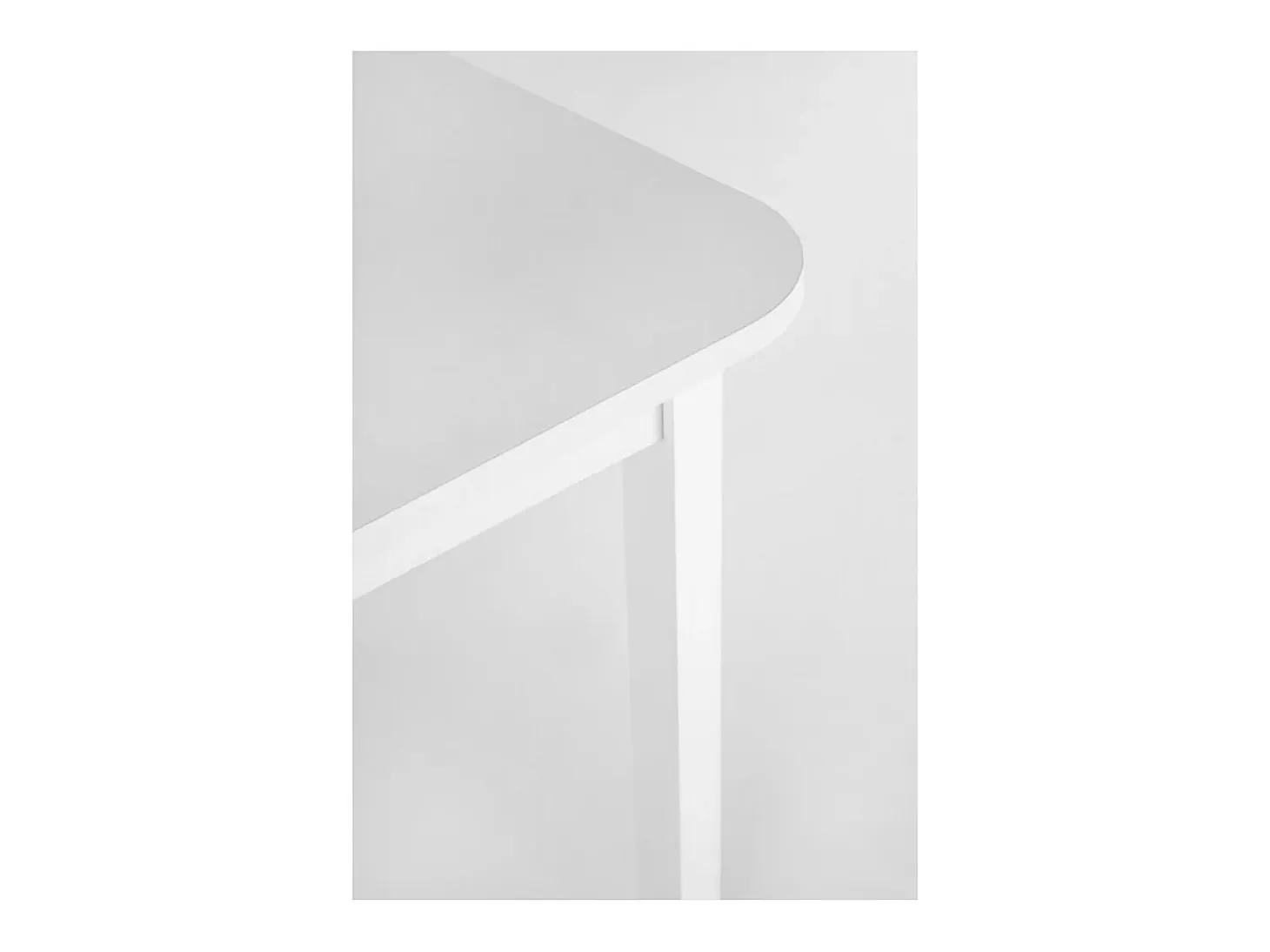 Mesa de comedor extensible blanca BREHAT 160-228cm
