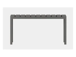 Mesa de Comedor Fija – 120x80x75 cm, Polipropileno Color Gris, Apta para Exterior, Diseño Moderno y Resistente.