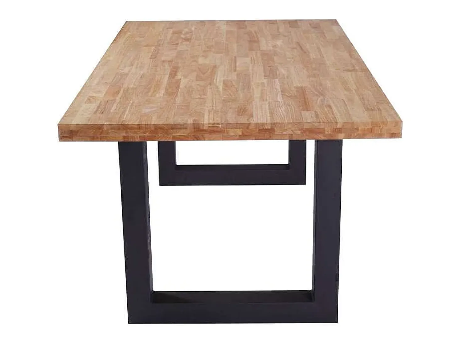 Mesa de comedor fija Loft Roble nordish/negro 160 cm(ancho) 100 cm(fondo) 75 cm(alto).