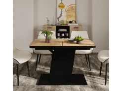 Mesa de comedor goldkraft roble/negro 120x80x77.3 fenaro