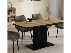 Mesa de comedor goldkraft roble/negro 120x80x77.4 fenaro