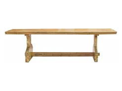 Mesa de comedor grande Rustiko de madera maciza clara 270 cm