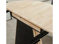Mesa de comedor Grove redonda extensible nordish 76x120-160-200x120 cm Adec