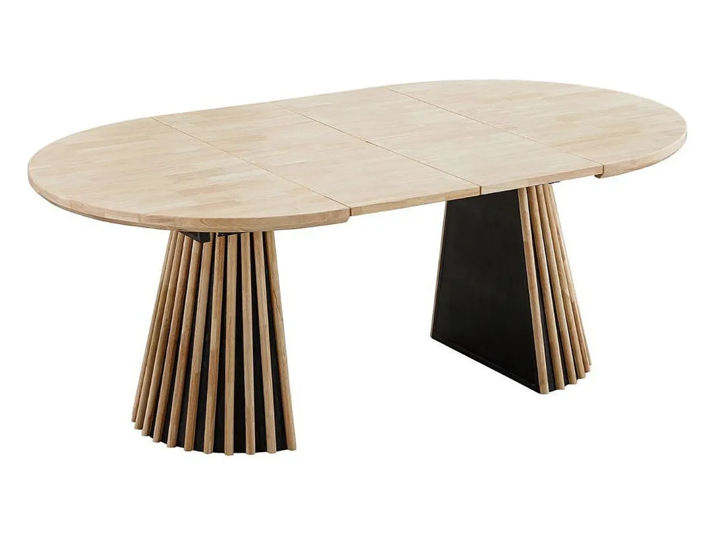 Mesa de comedor Grove redonda extensible nordish 76x120-160-200x120 cm Adec