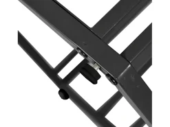 Mesa de comedor hexagonal para 4-6 personas - patas de metal negro - blanco (115,5 x 115,5 x 75 cm)