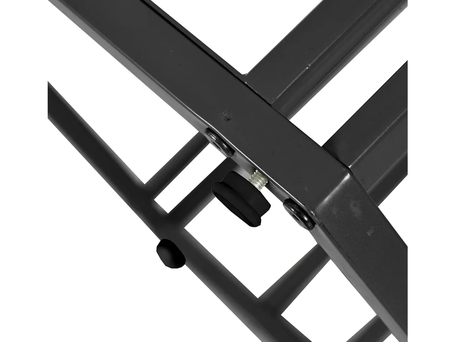 Mesa de comedor hexagonal para 4-6 personas - patas de metal negro - blanco (115,5 x 115,5 x 75 cm)