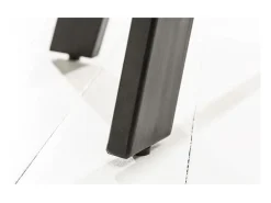 Mesa de comedor LODEN 80 cm – Tablero redondo de madera maciza de mango y estructura de metal negro