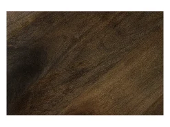 Mesa de comedor LODEN redonda 120 cm – Mesa industrial de madera maciza de mango y metal