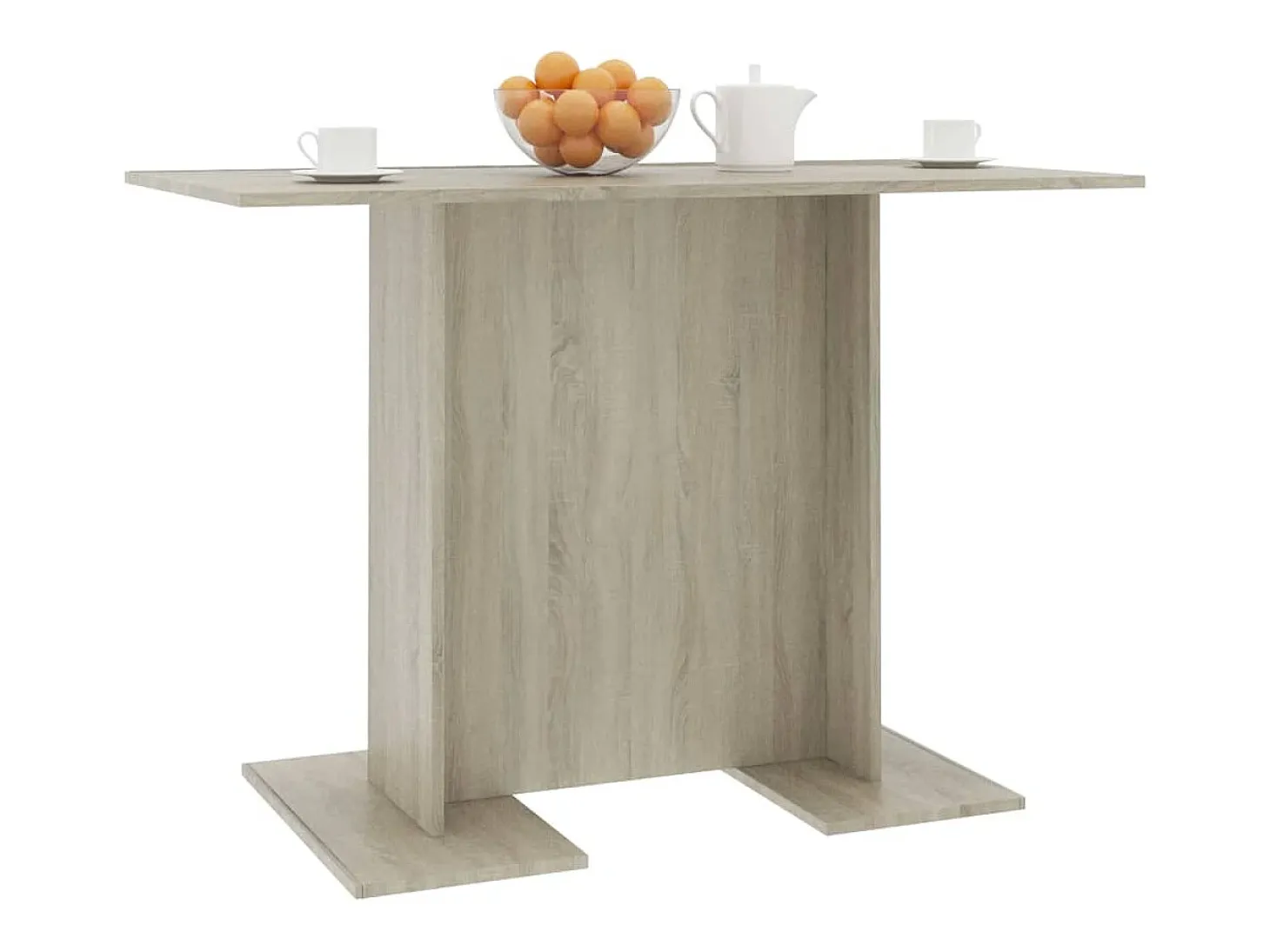 Mesa de comedor madera contrachapada roble sonoma 110x60x75cm ES750058