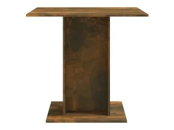 Mesa de comedor madera contrachapada roble ahumado 80x80x75 cm