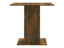 Mesa de comedor madera contrachapada roble ahumado 80x80x75 cm