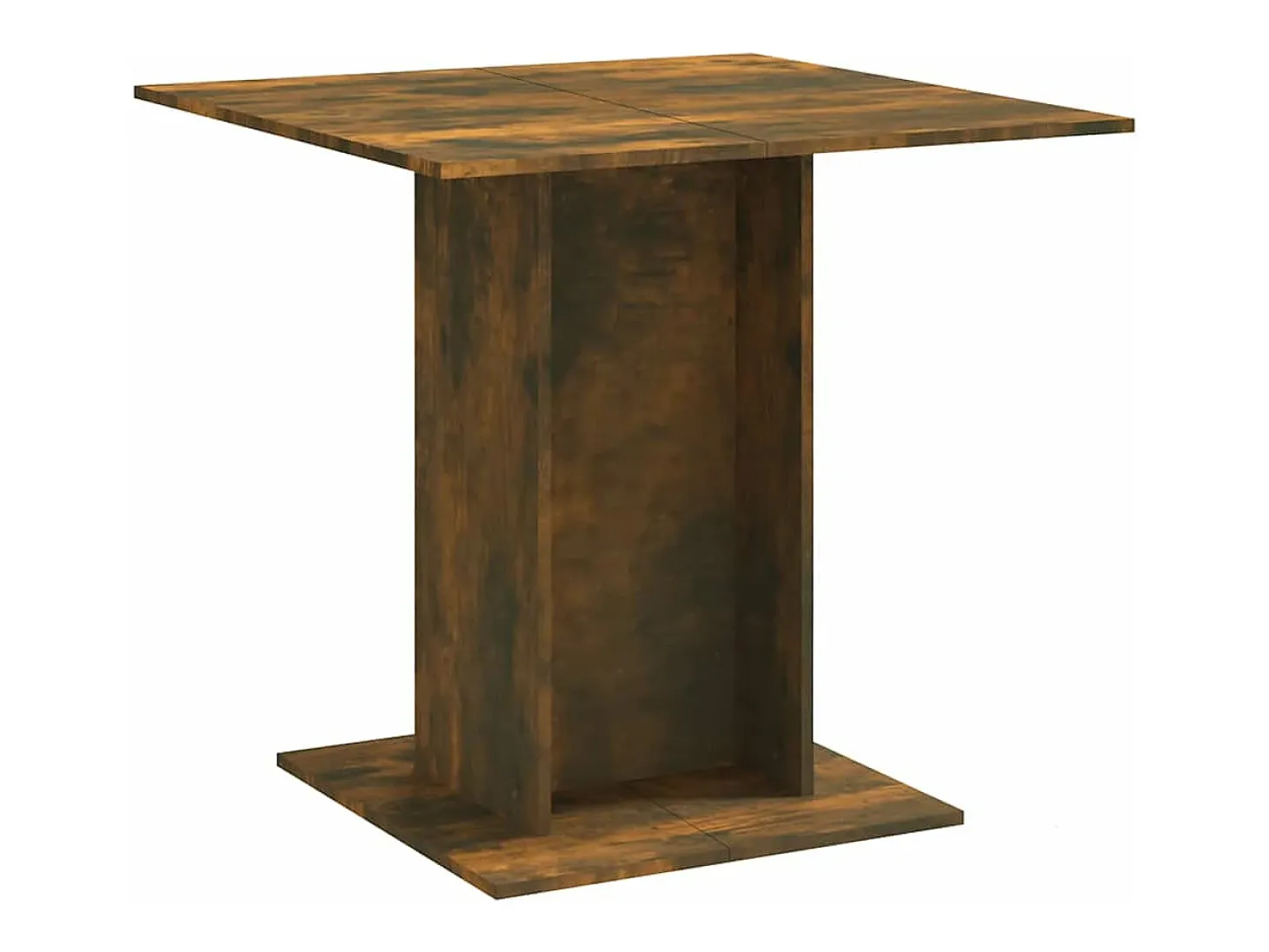 Mesa de comedor madera contrachapada roble ahumado 80x80x75 cm