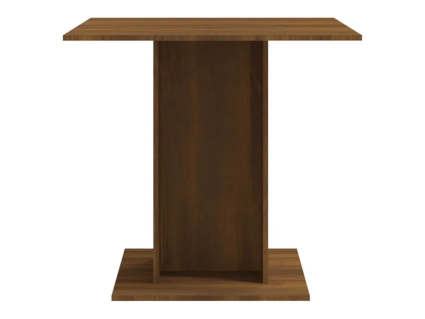 Mesa de comedor madera contrachapada roble marrón 80x80x75 cm