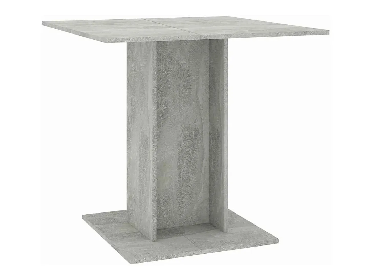 Mesa de comedor madera contrachapada gris hormigón 80x80x75 cm