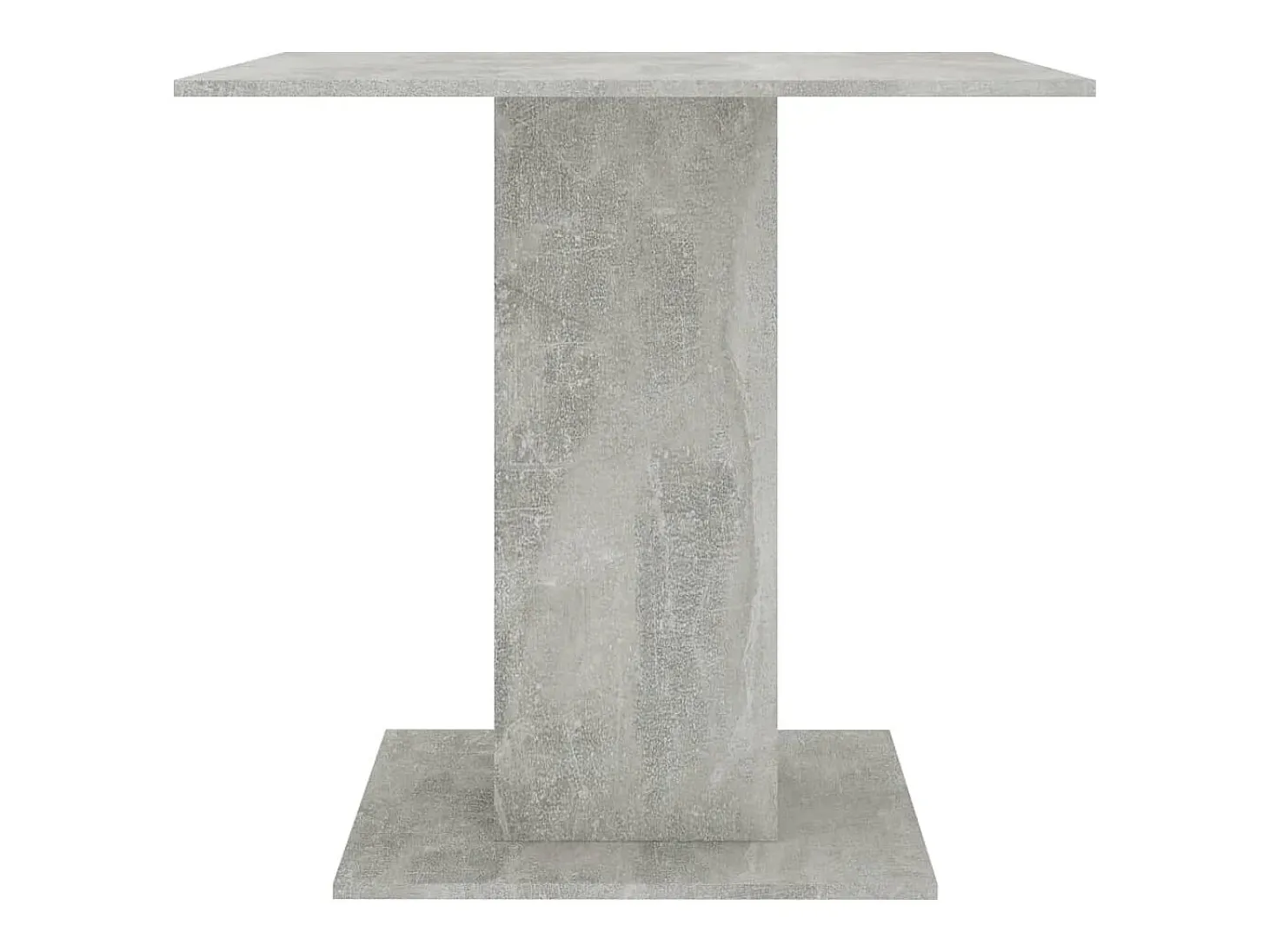 Mesa de comedor madera contrachapada gris hormigón 80x80x75 cm
