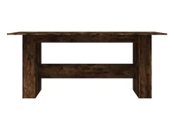 Mesa de comedor madera de ingeniería roble ahumado 180x90x76 cm