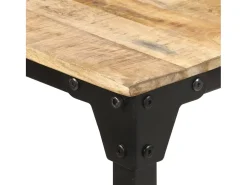 Mesa de comedor madera de mango rugosa 220x100x76 cm