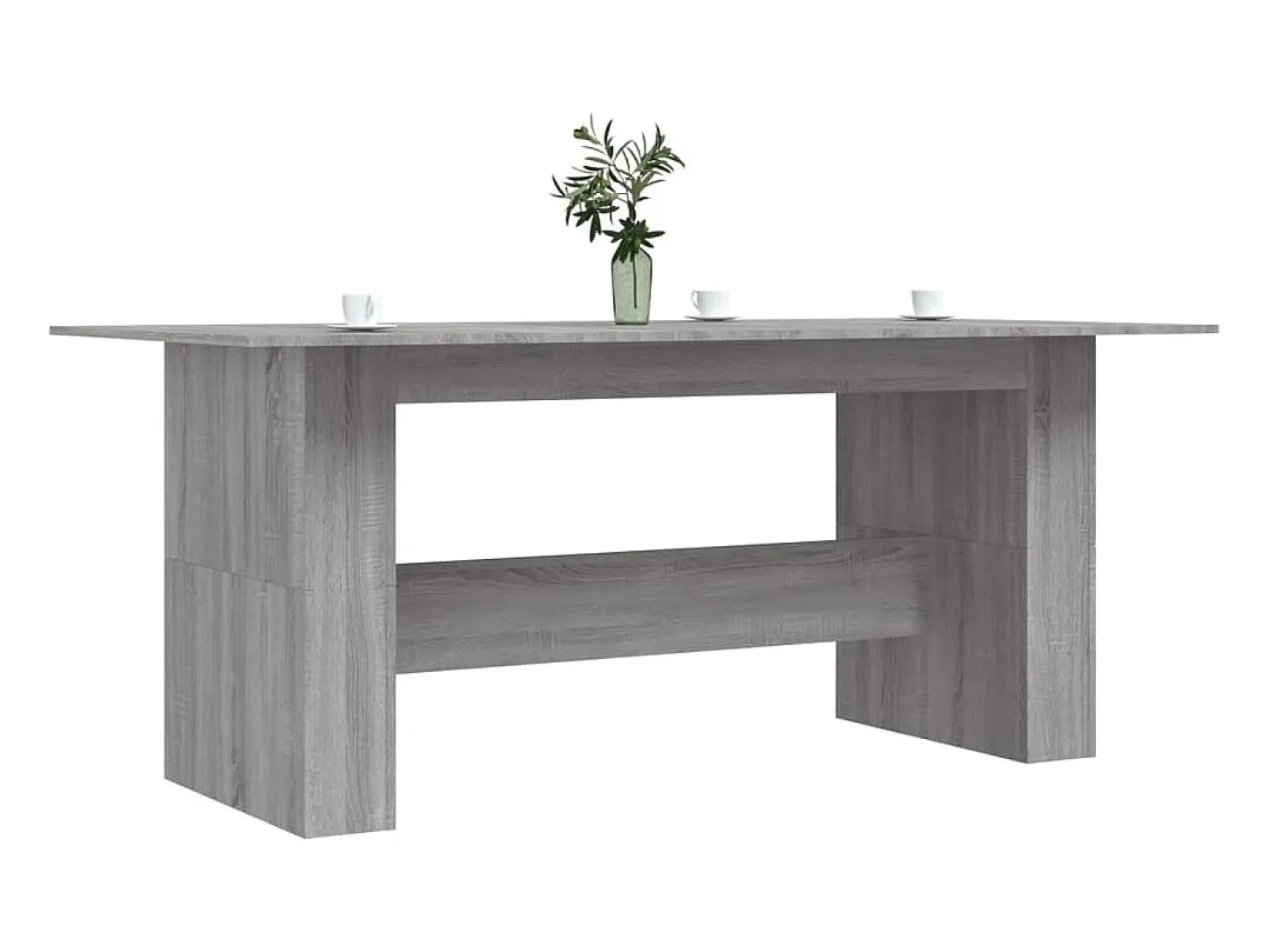 Mesa de comedor madera de ingeniería Sonoma gris 180x90x76 cm
