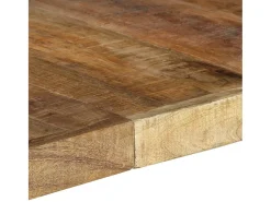 Mesa de comedor madera de mango rugosa 140x140x75 cm
