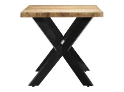 Mesa de comedor madera maciza de mango rugosa 140x70x75 cm ES547934