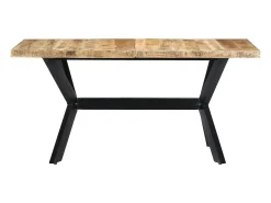 Mesa de comedor madera maciza de mango rugosa 140x70x75 cm ES547934