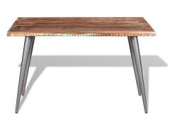 Mesa de comedor madera maciza reciclada 120x60x76 cm
