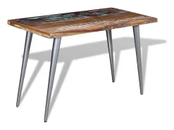 Mesa de comedor madera maciza reciclada 120x60x76 cm