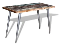 Mesa de comedor madera maciza reciclada 120x60x76 cm