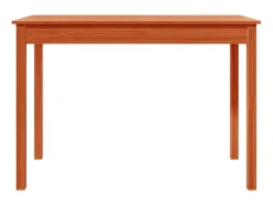 Mesa de comedor madera maciza de pino marrón cera 110x55x75 cm ES851509