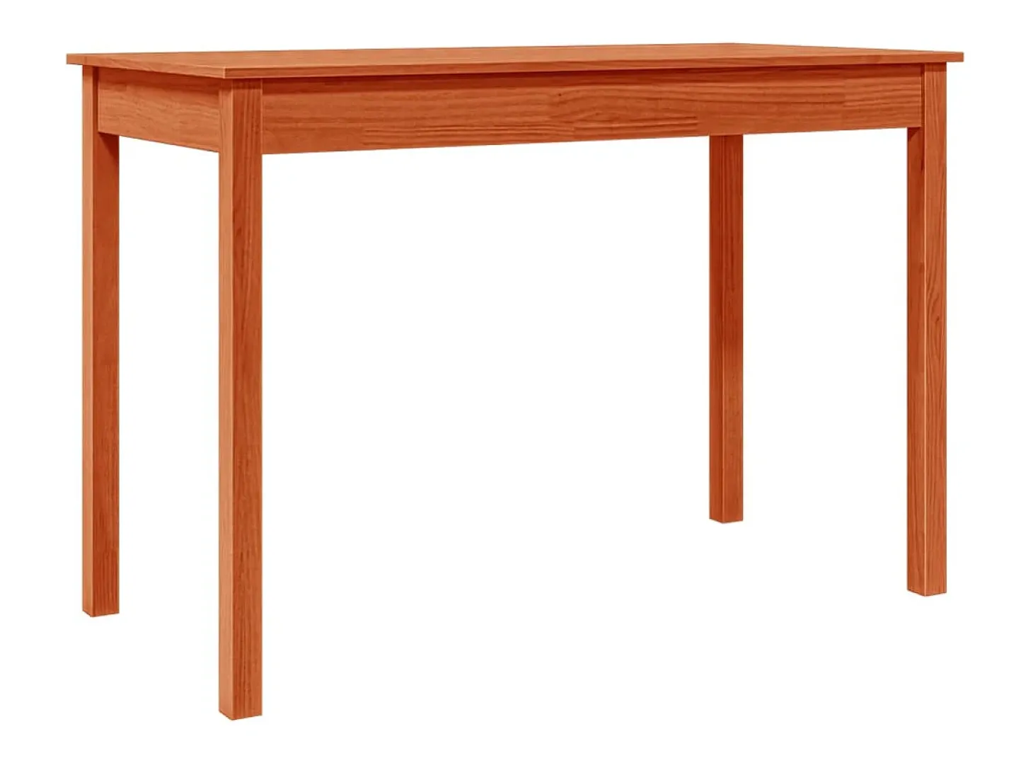 Mesa de comedor madera maciza de pino marrón cera 110x55x75 cm ES851509