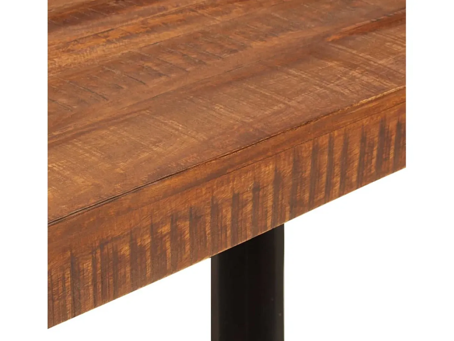 Mesa de comedor madera maciza de mango marrón miel 120x60x76 cm