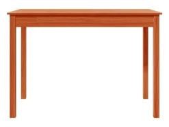 Mesa de comedor madera maciza de pino marrón cera 110x55x75 cm