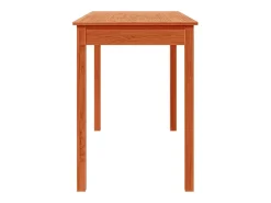 Mesa de comedor madera maciza de pino marrón cera 110x55x75 cm