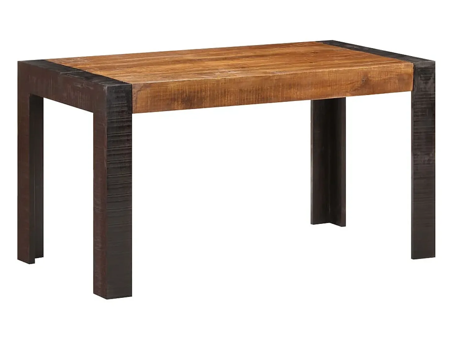 Mesa de comedor madera maciza de mango en bruto 140x70x76 cm