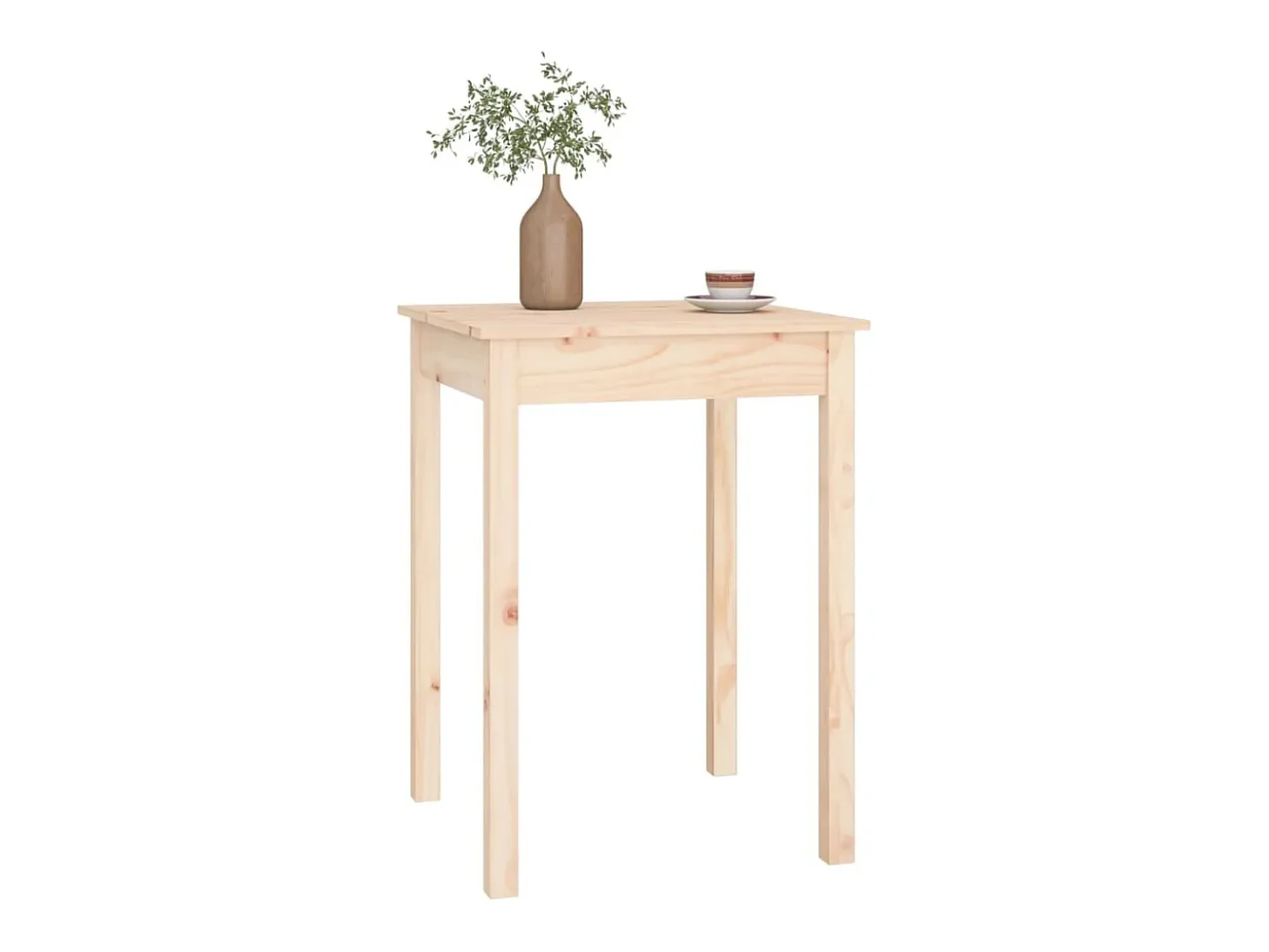 Mesa de comedor madera maciza de pino 55x55x75 cm