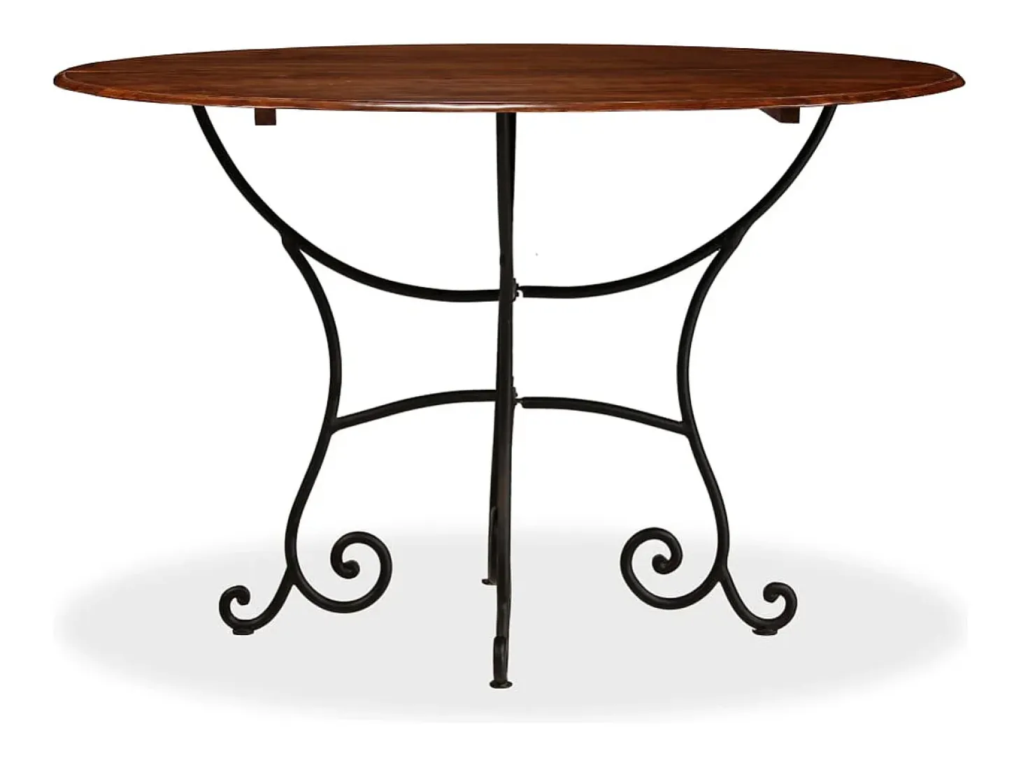 Mesa de comedor madera maciza de acacia acabado miel 120x76 cm