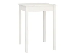 Mesa de comedor madera maciza de pino blanca 55x55x75 cm