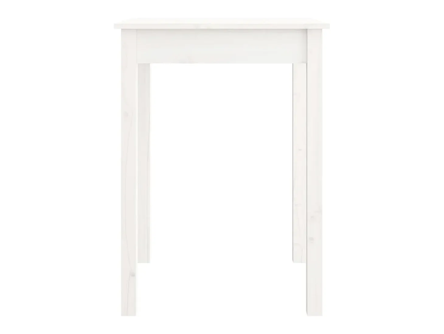 Mesa de comedor madera maciza de pino blanca 55x55x75 cm