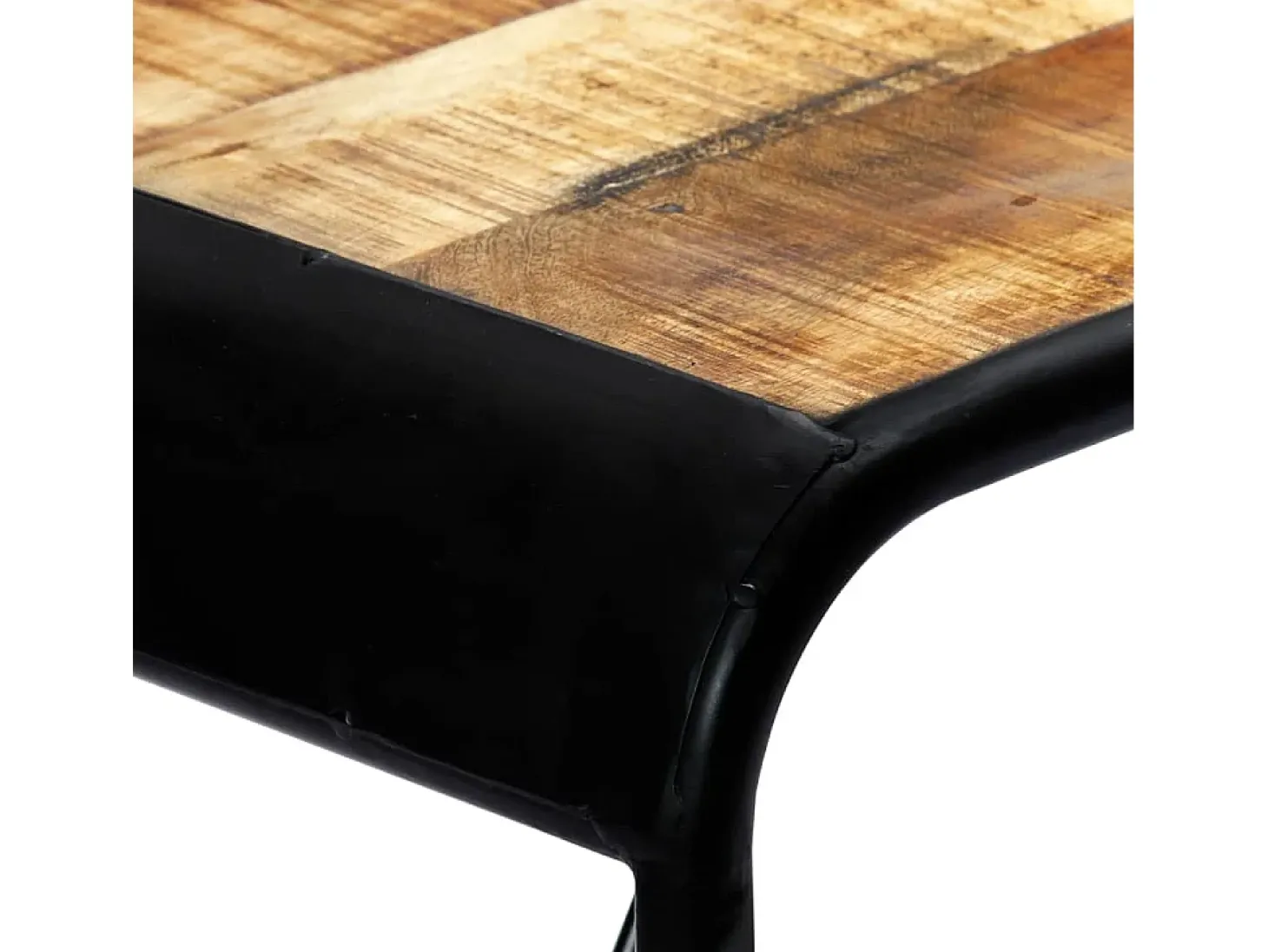 Mesa de comedor madera maciza de mango sin tratar 118x60x76 cm