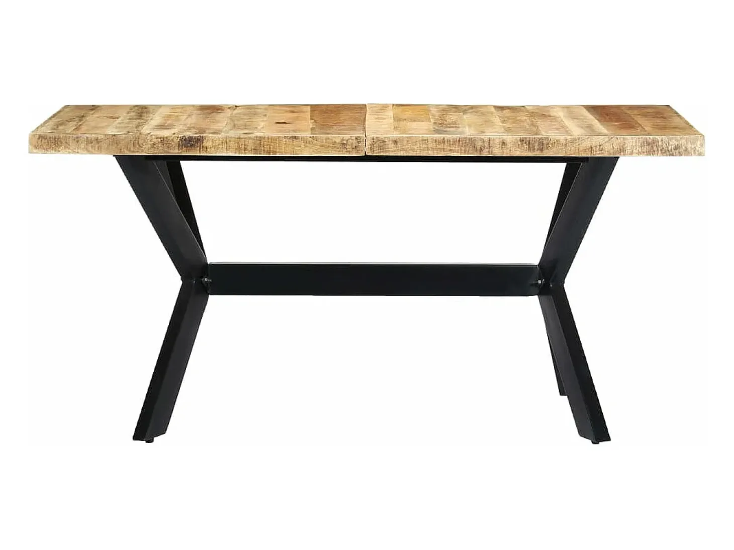 Mesa de comedor madera maciza de mango en bruto 160x80x75 cm