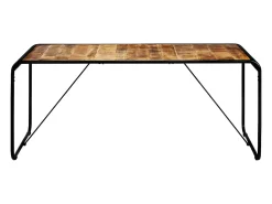 Mesa de comedor madera maciza de mango en bruto 180x90x76 cm