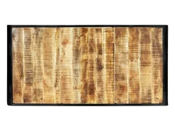 Mesa de comedor madera maciza de mango en bruto 180x90x76 cm